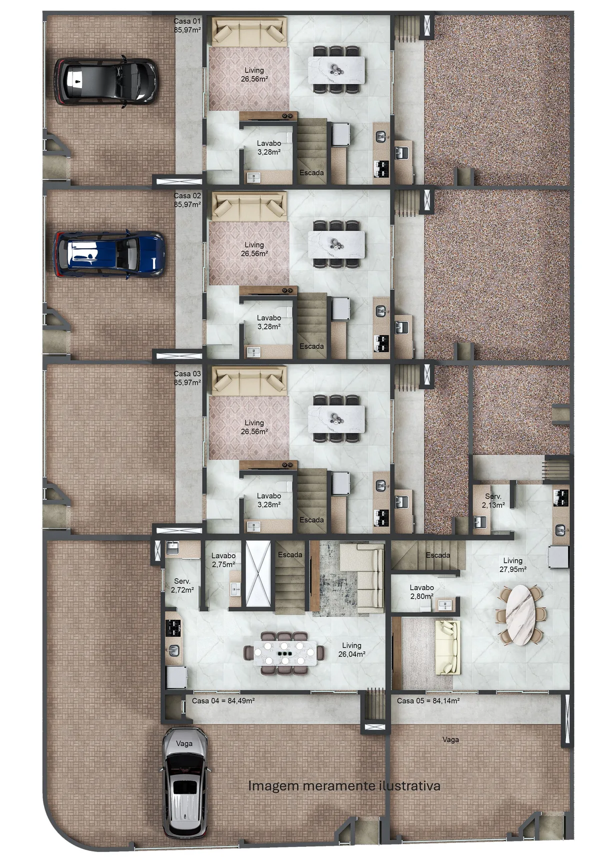 SOBRADO 85m² I 3 quartos, c/ suíte.
