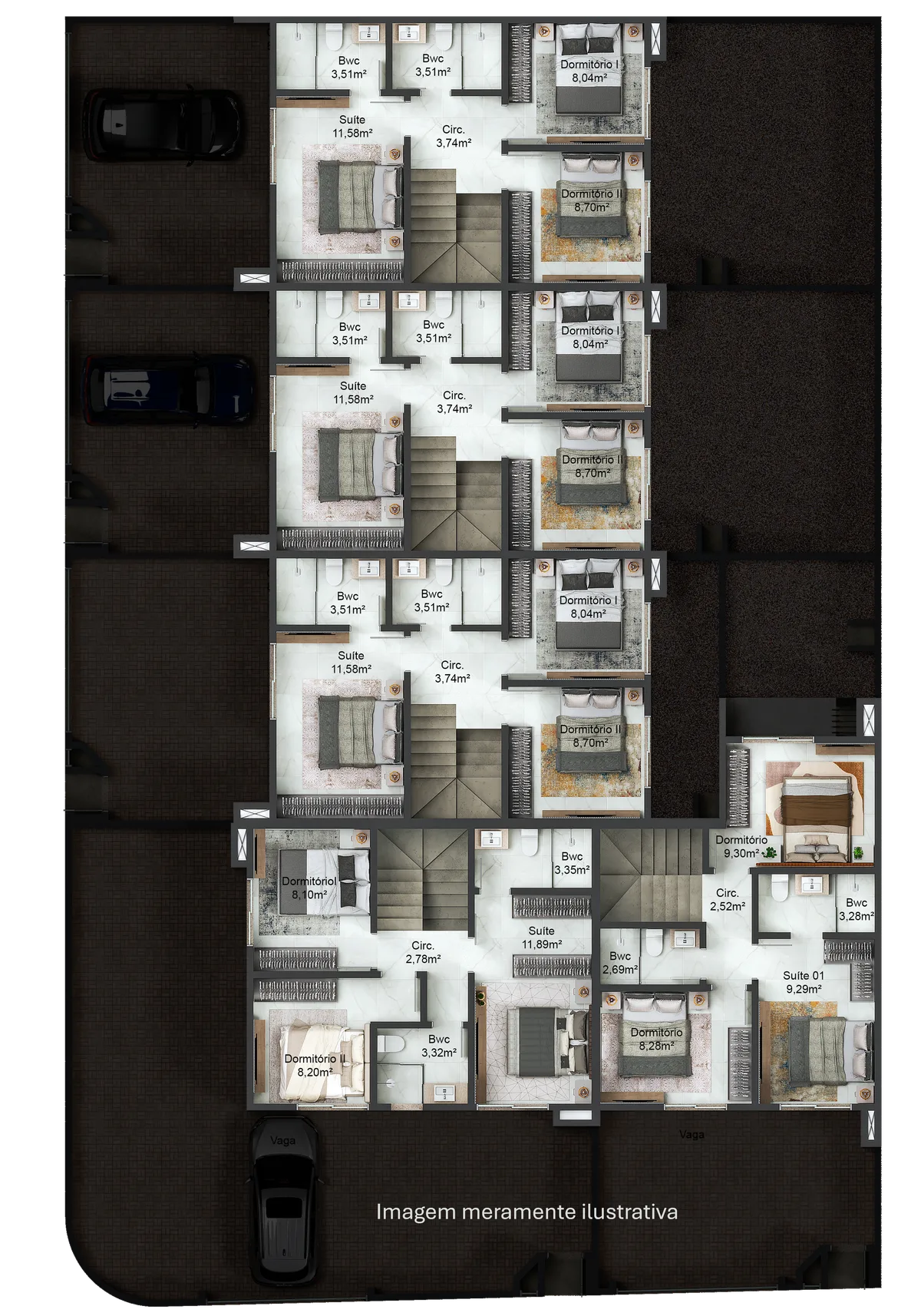 SOBRADO 85m² I 3 quartos, c/ suíte.