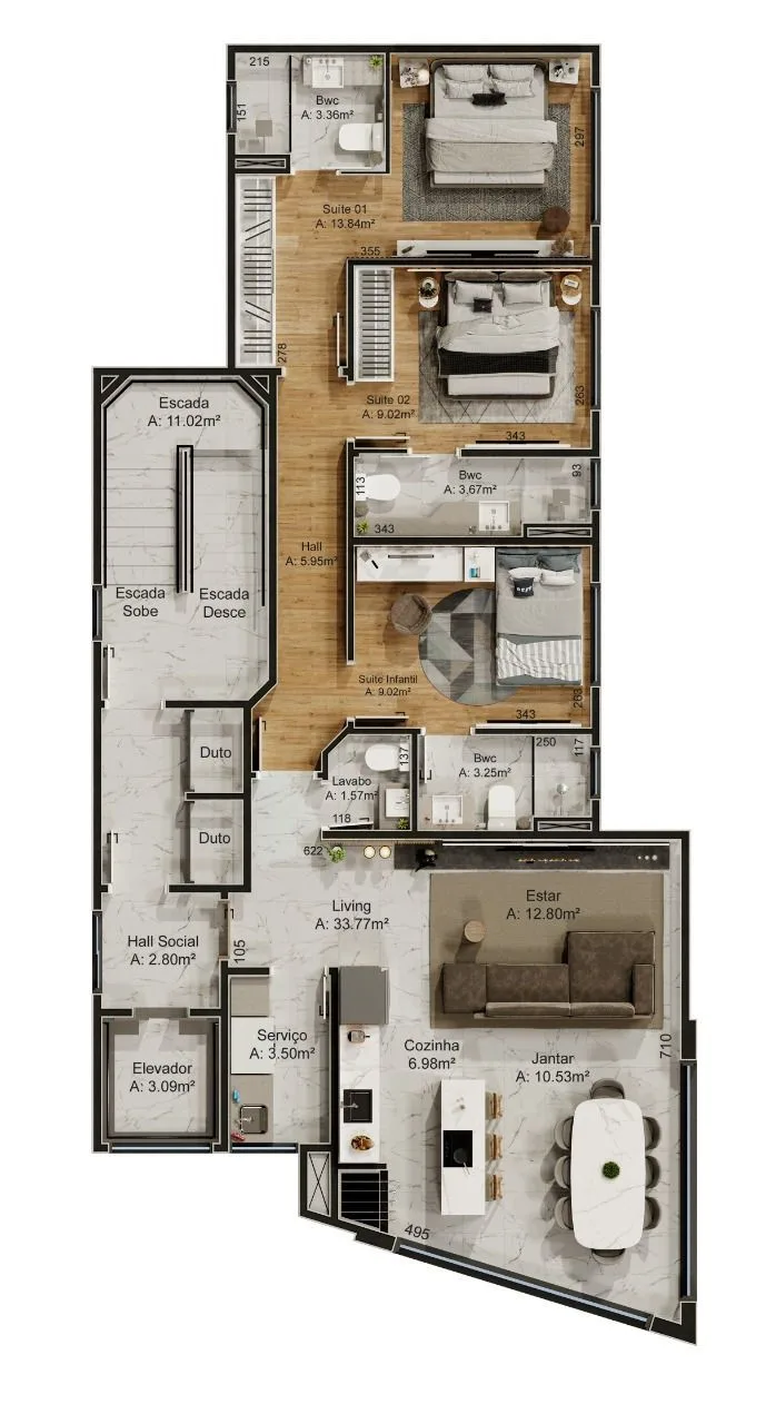 Apartamento 3 dorm. em Bairro Itacolomi, Balneário Piçarras/SC · destaque | Família Broker