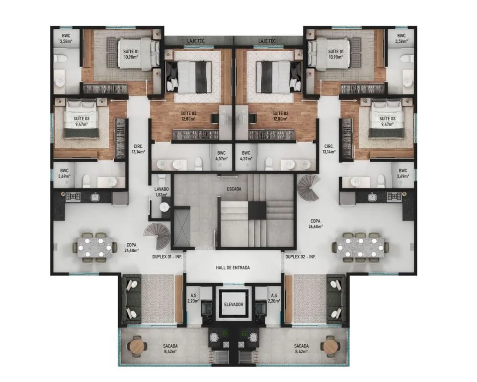 Apartamento 3 dorm. em Itacolomi, Balneário Piçarras/SC · foto 5 | Família Broker
